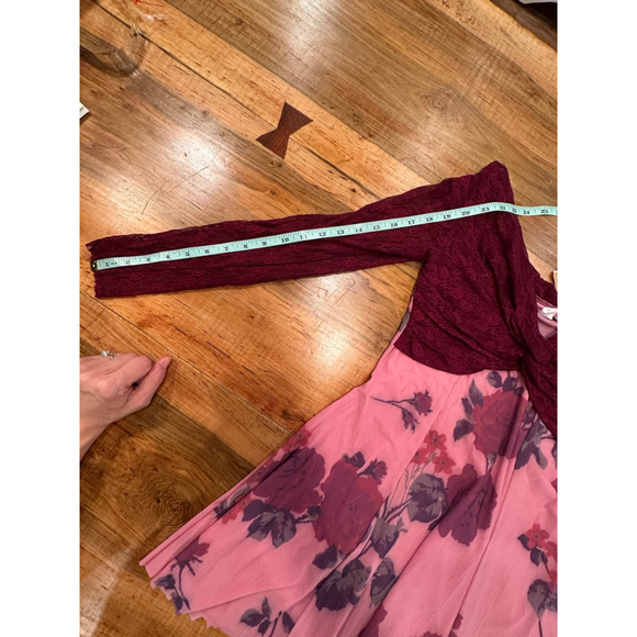 Kimchi Blue Urban Outfitters Pink Floral Mini Dress Medium NWT - Picture 15 of 15